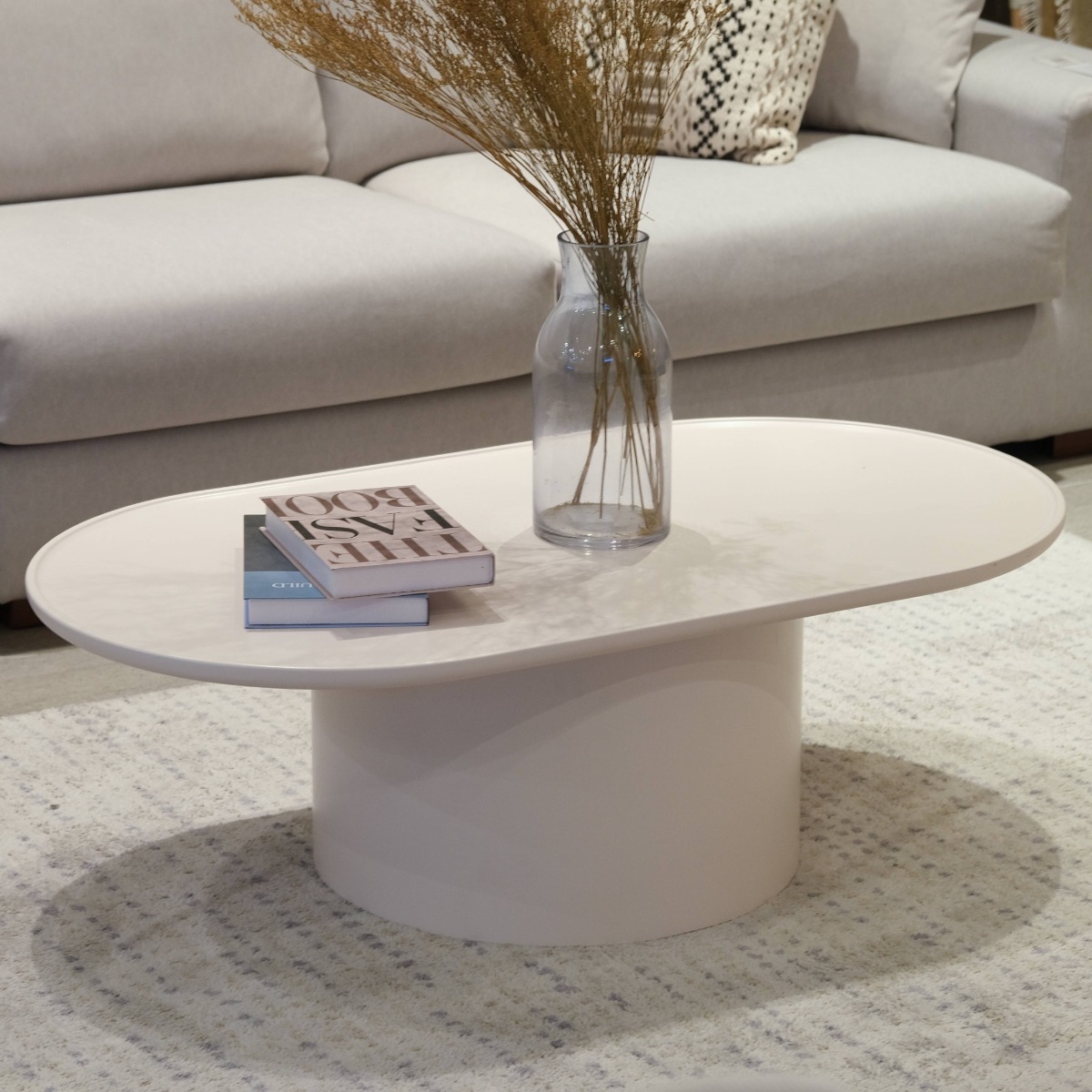 Orb Cream Oblong Coffee Table