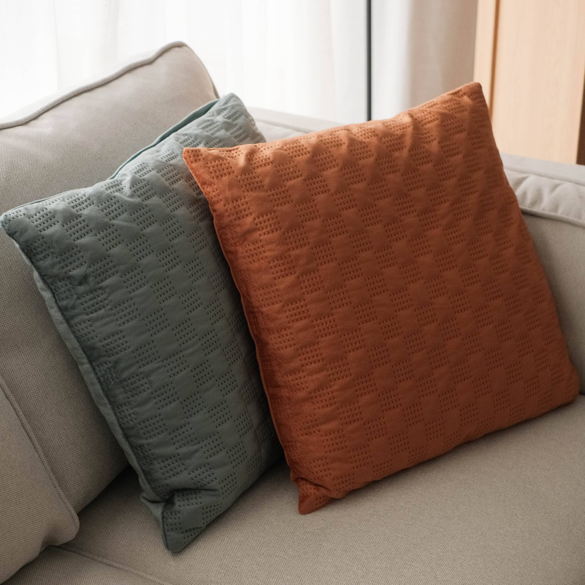 Merv Turquoise Velvet Cushion 45x45