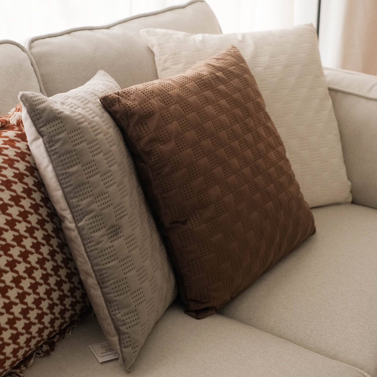 Merv Brown Velvet Cushion 45x45