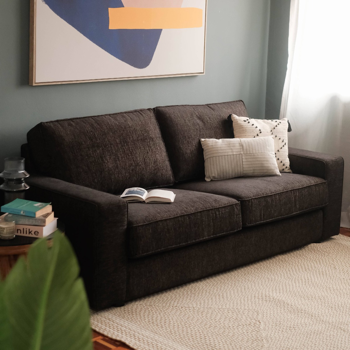 Klaus Ebony 3 Seater Sofa