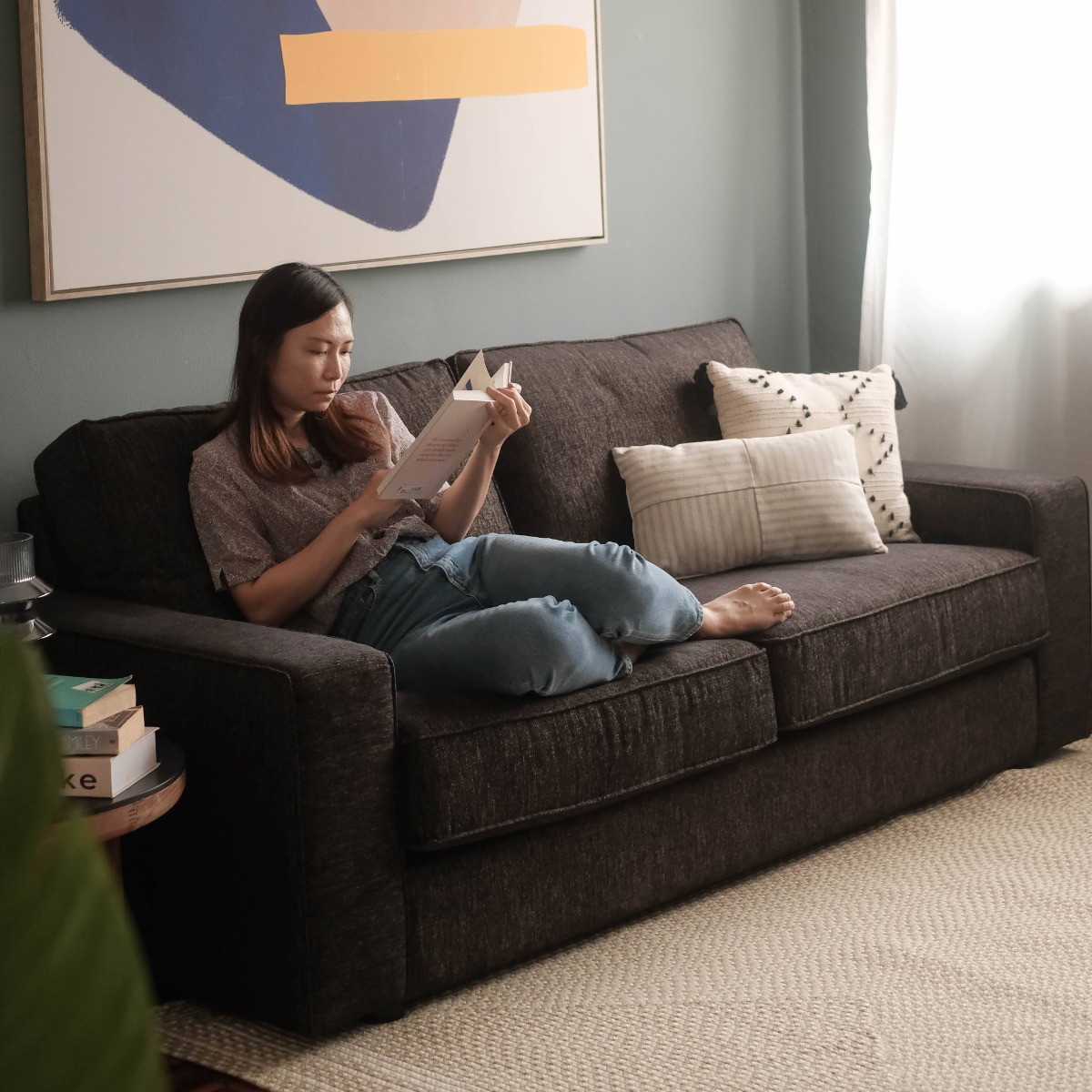 Klaus Ebony 3 Seater Sofa
