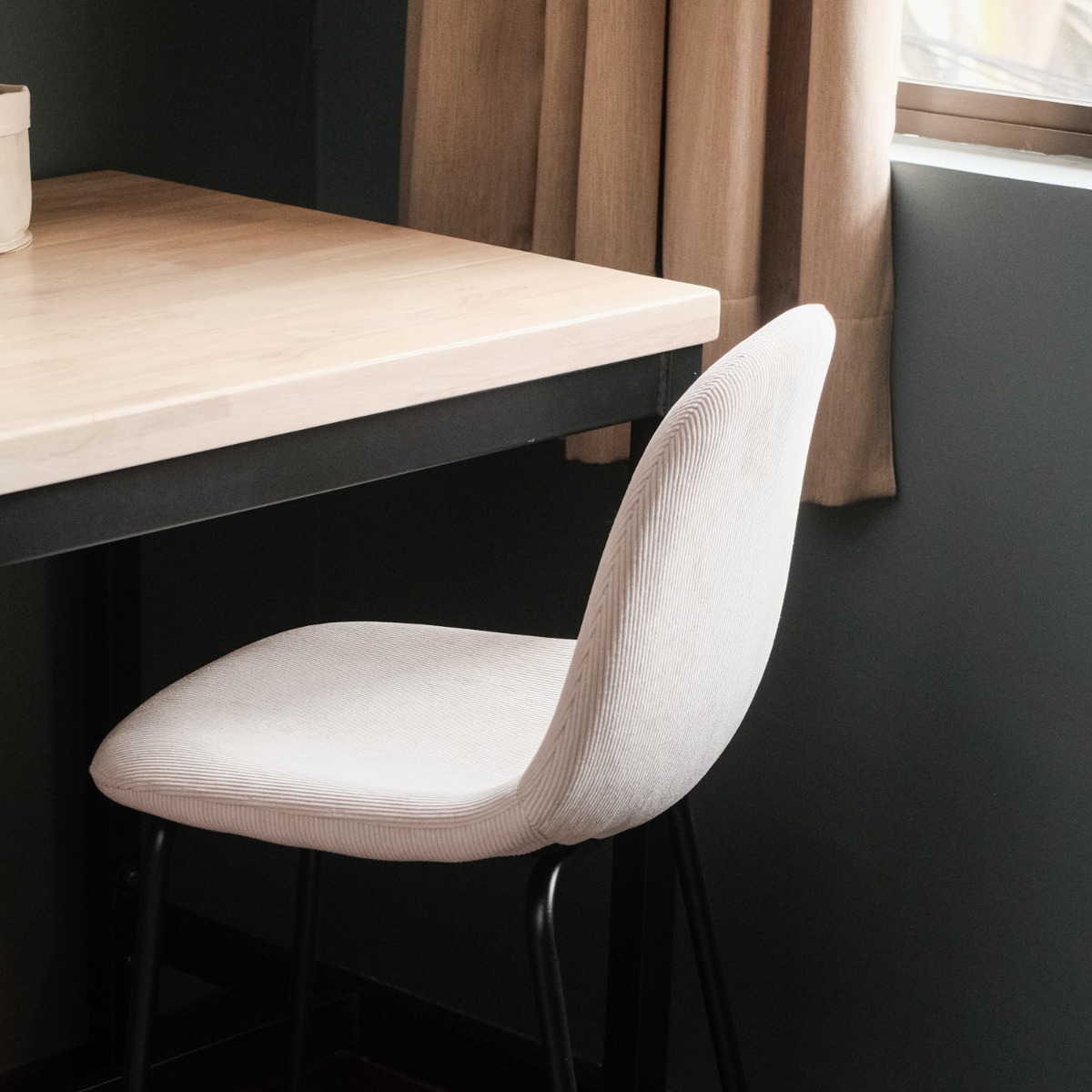 Sera Counter Stool Ivory Corduroy