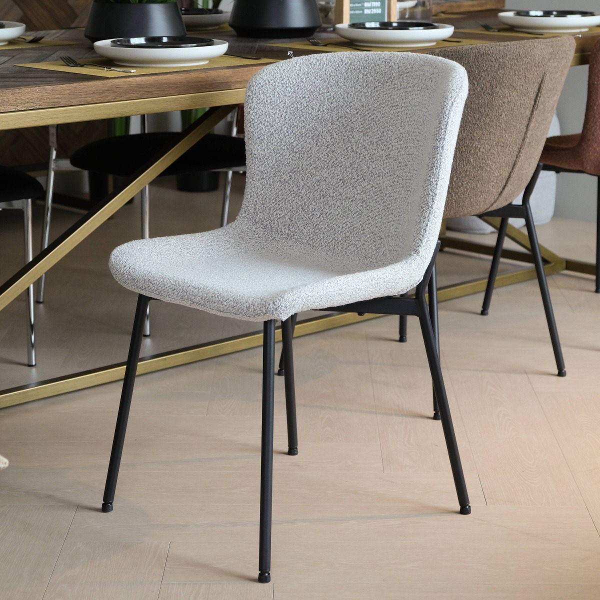 Zoya Cloud Grey Dining Chair
