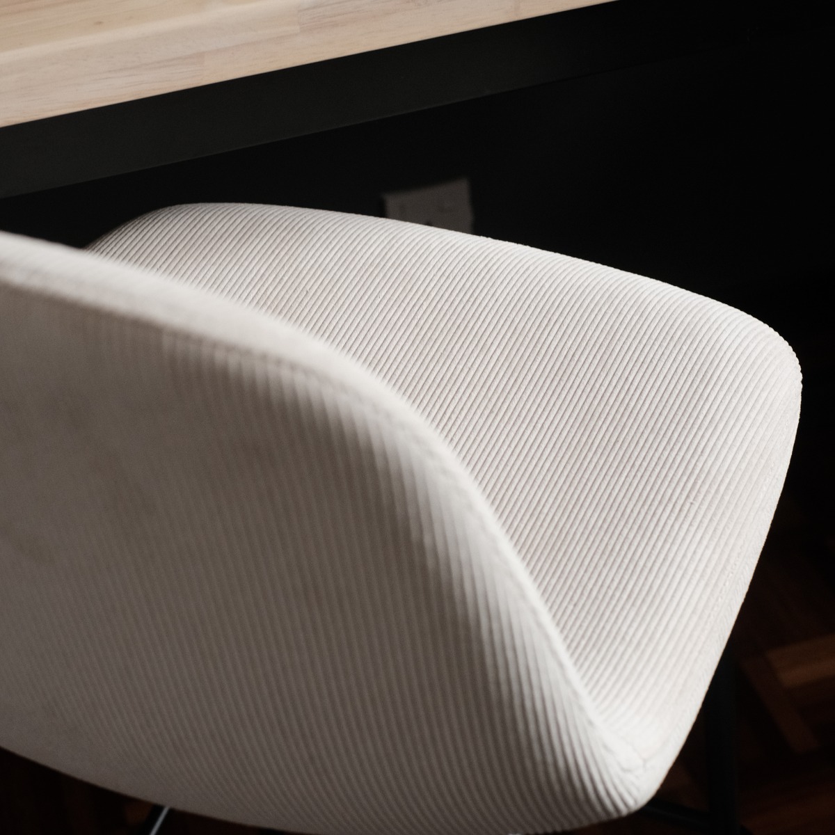Sera Bar Stool Ivory Corduroy