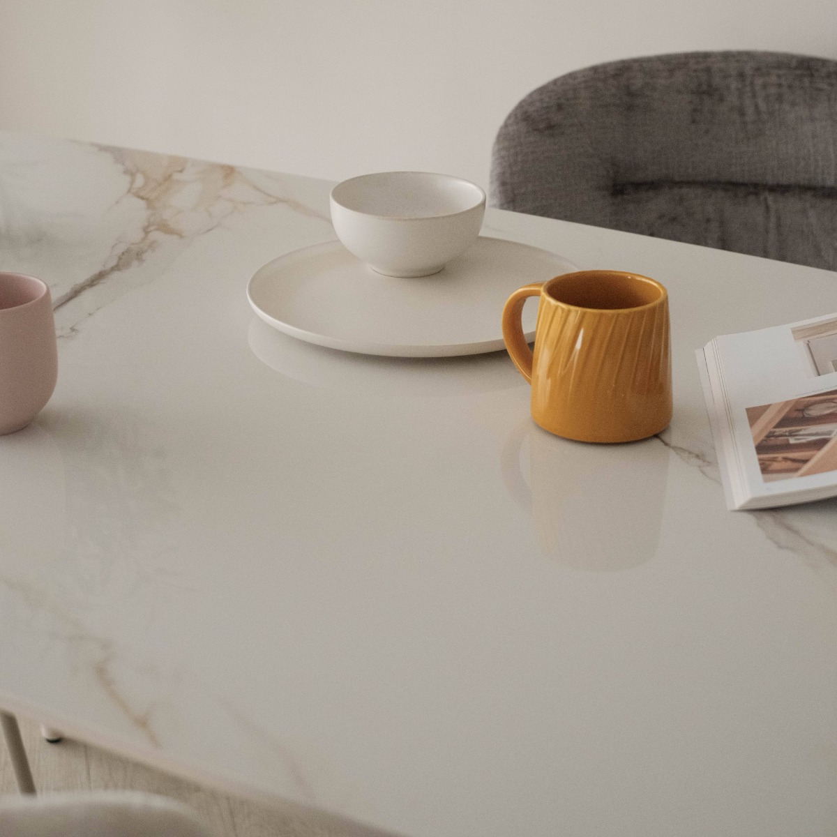 Freya White Dining Table 160cm