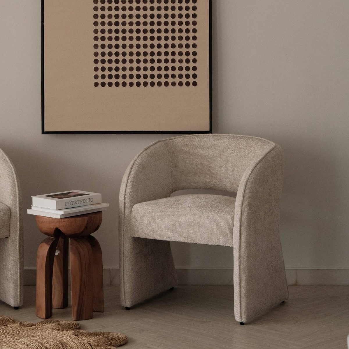 Sandra Oatmeal Lounge Chair