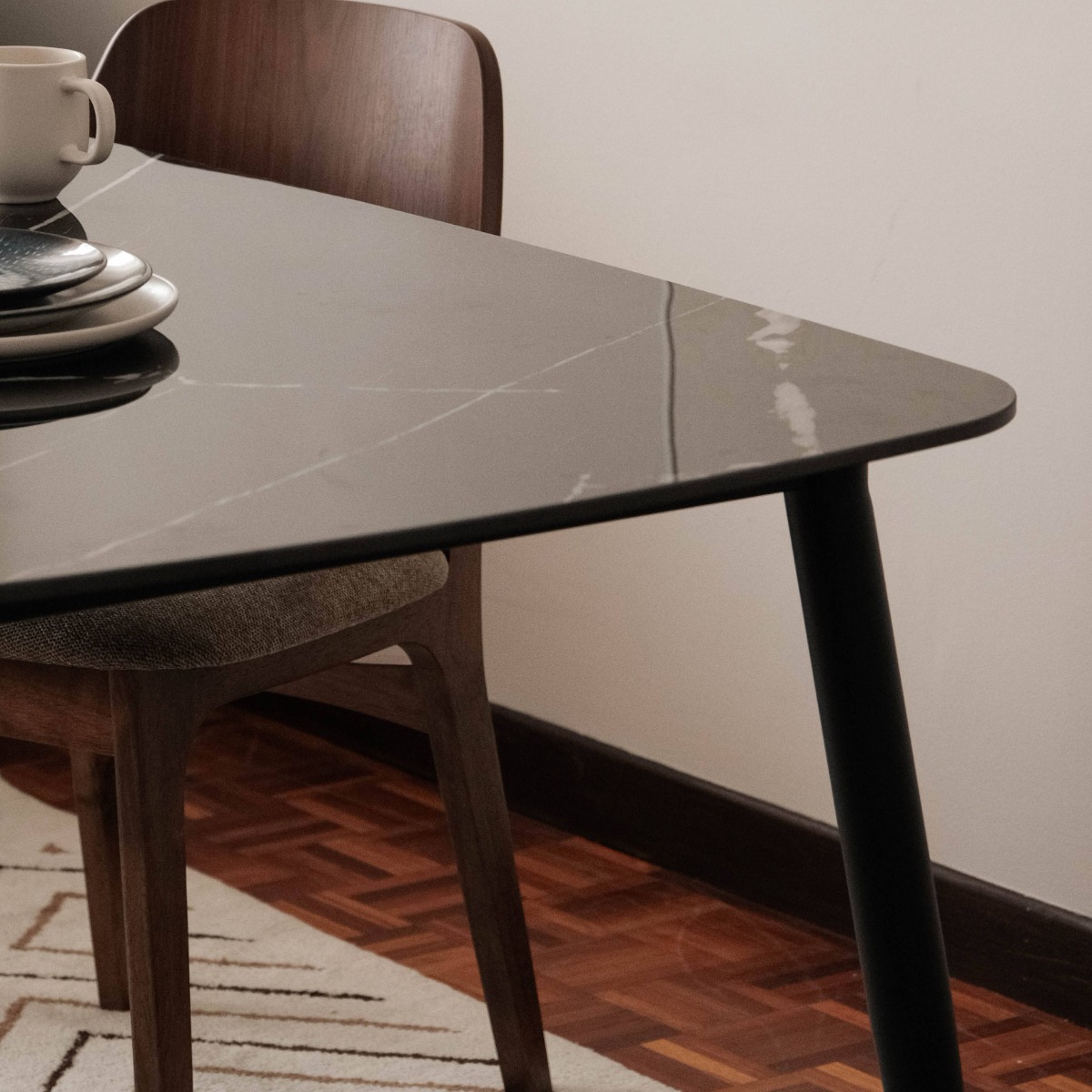 Freya Ebony Dining Table 160cm