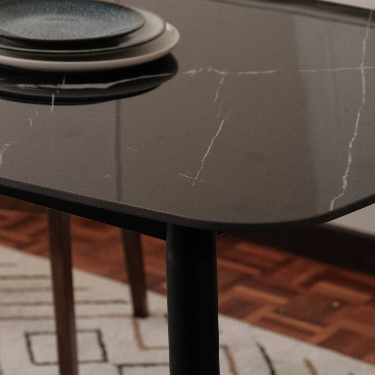 Freya Ebony Dining Table 160cm