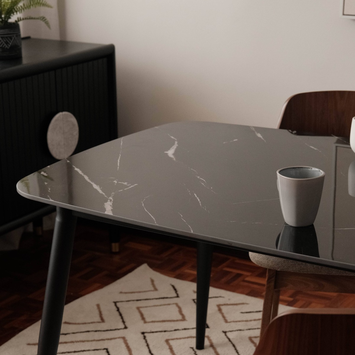 Freya Ebony Dining Table 160cm