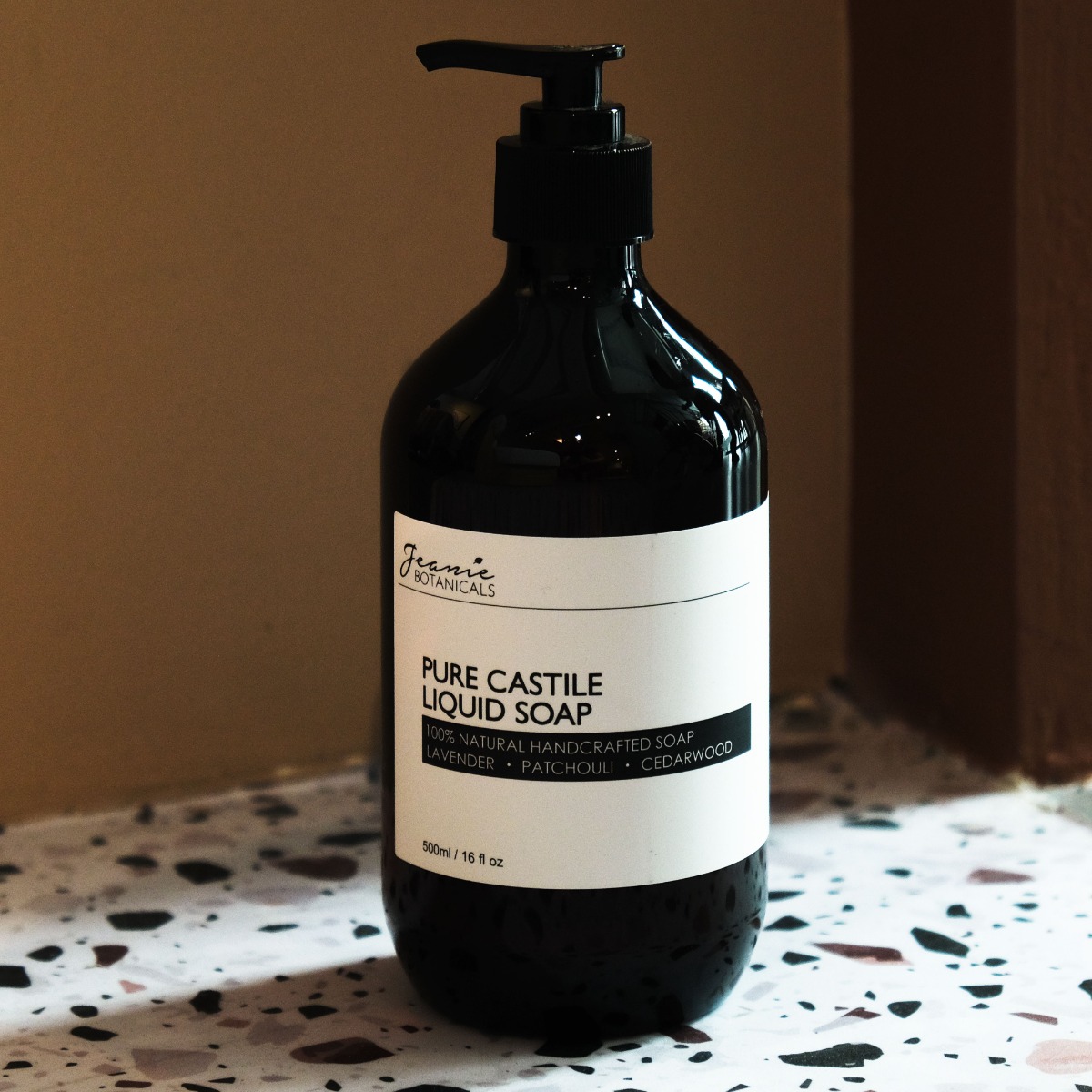 Jeanie Botanicals Liquid Castile Soap 500ml (Lavender/Patchouli/Cedarwood)