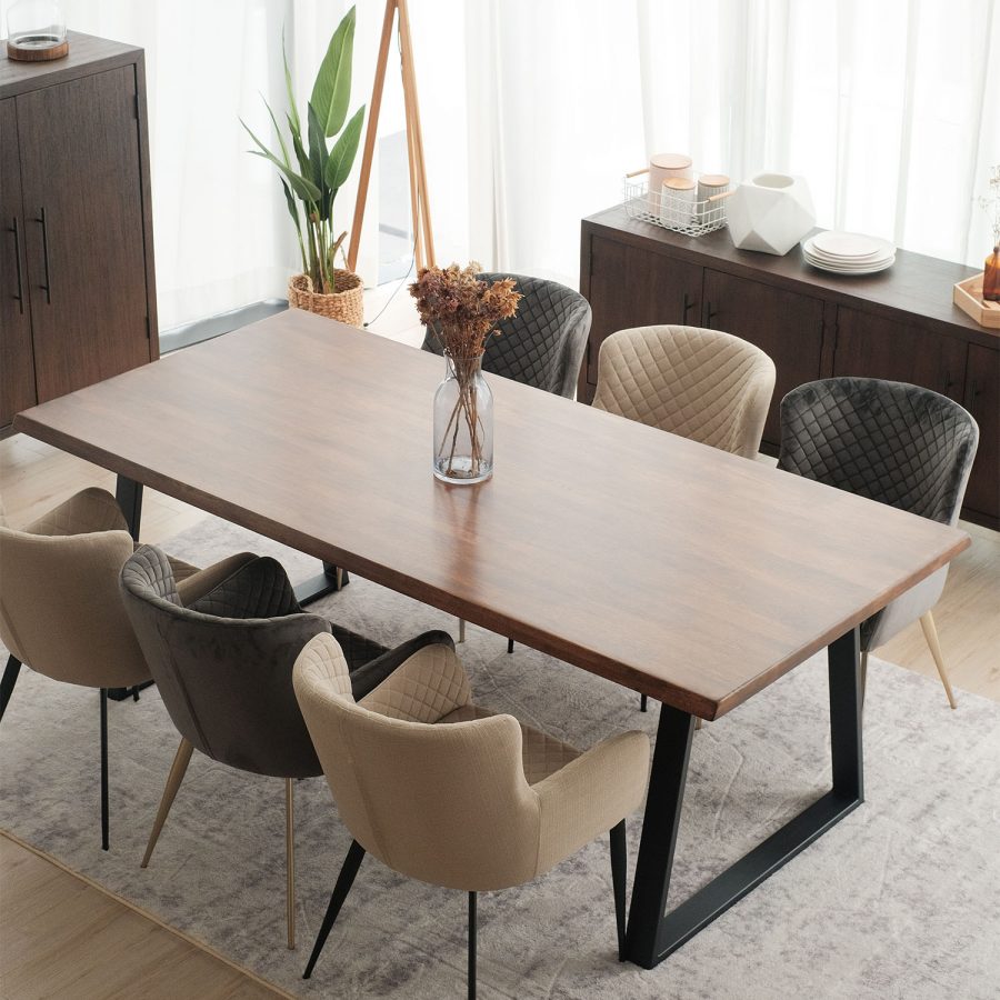 Troy Cedar Brown Dining Table 210cm