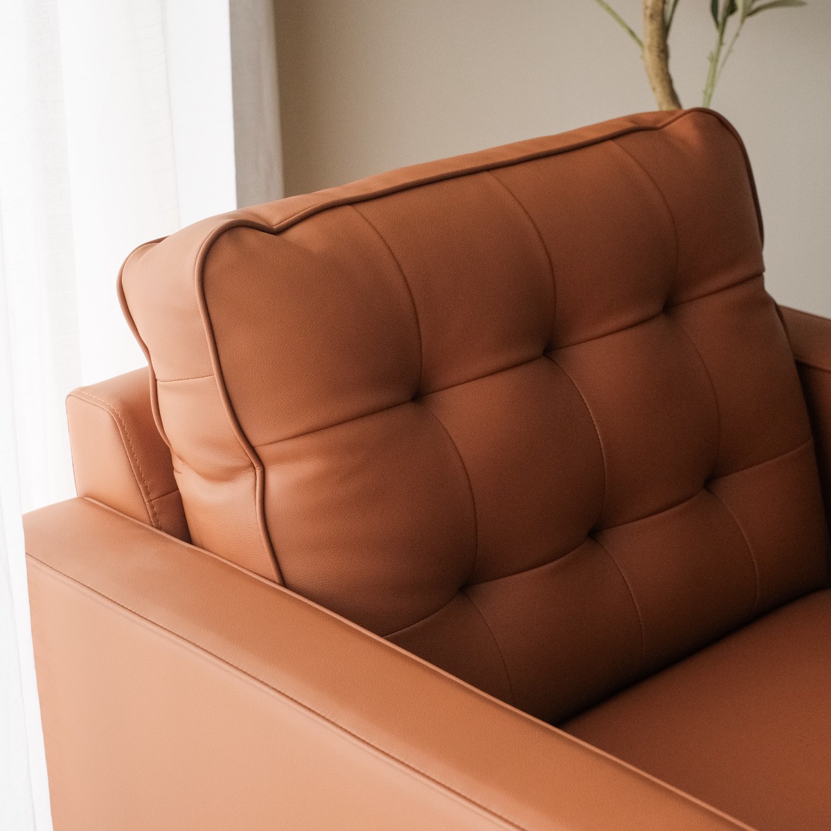 Jane Persimmon Mid-Century 1 Seater Sofa
