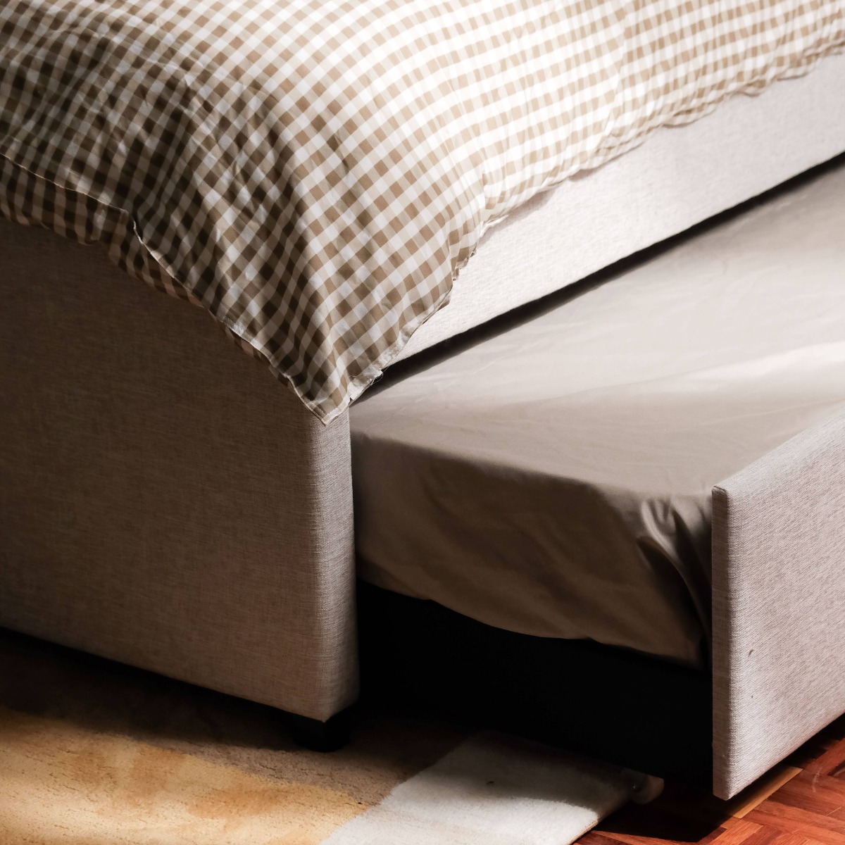 Lillian Oatmeal Super Single Trundle Bed