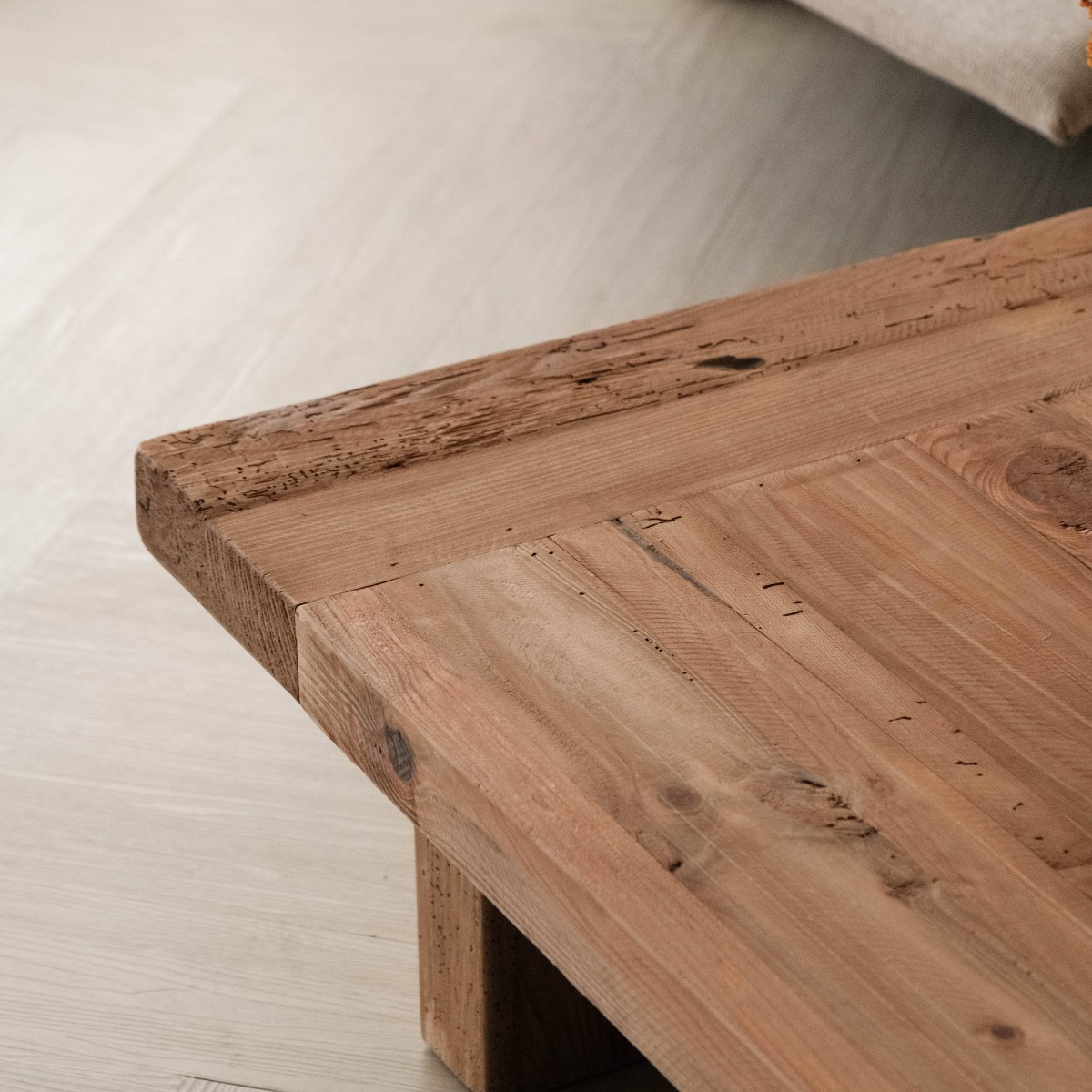 Reclaimed Wood Rectangular Coffee Table 135x70cm