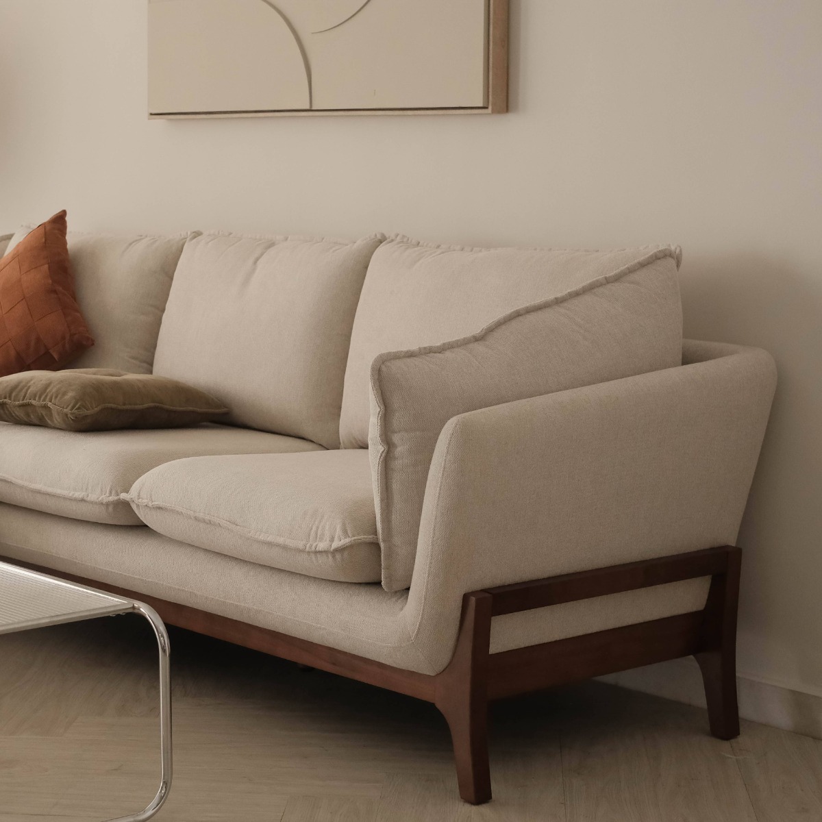 Brett Light Grey Left Sectional Sofa