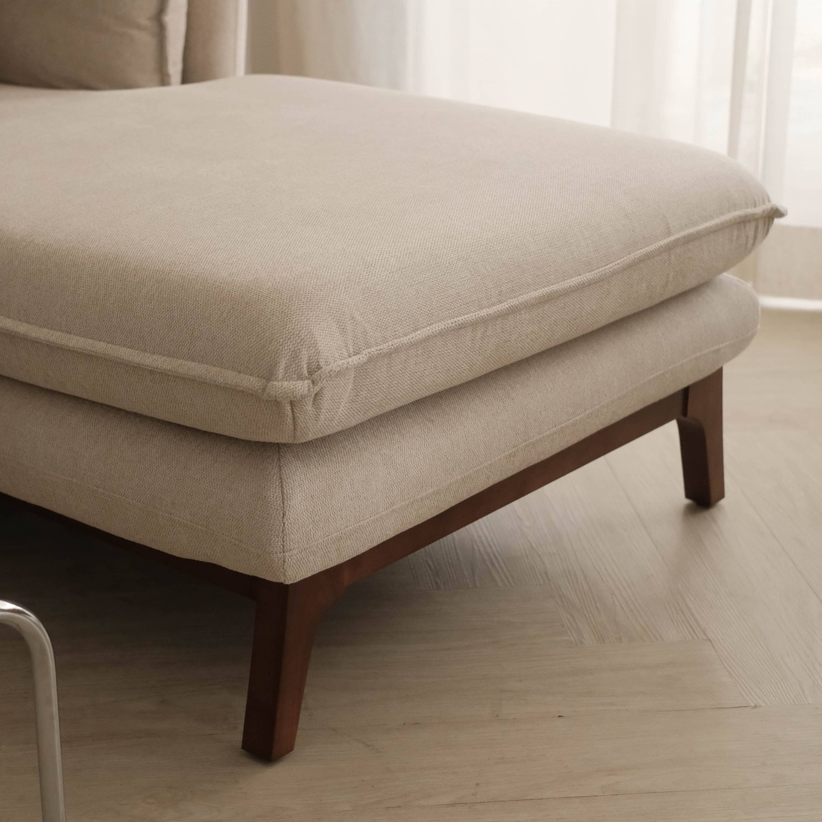 Brett Light Grey Left Sectional Sofa