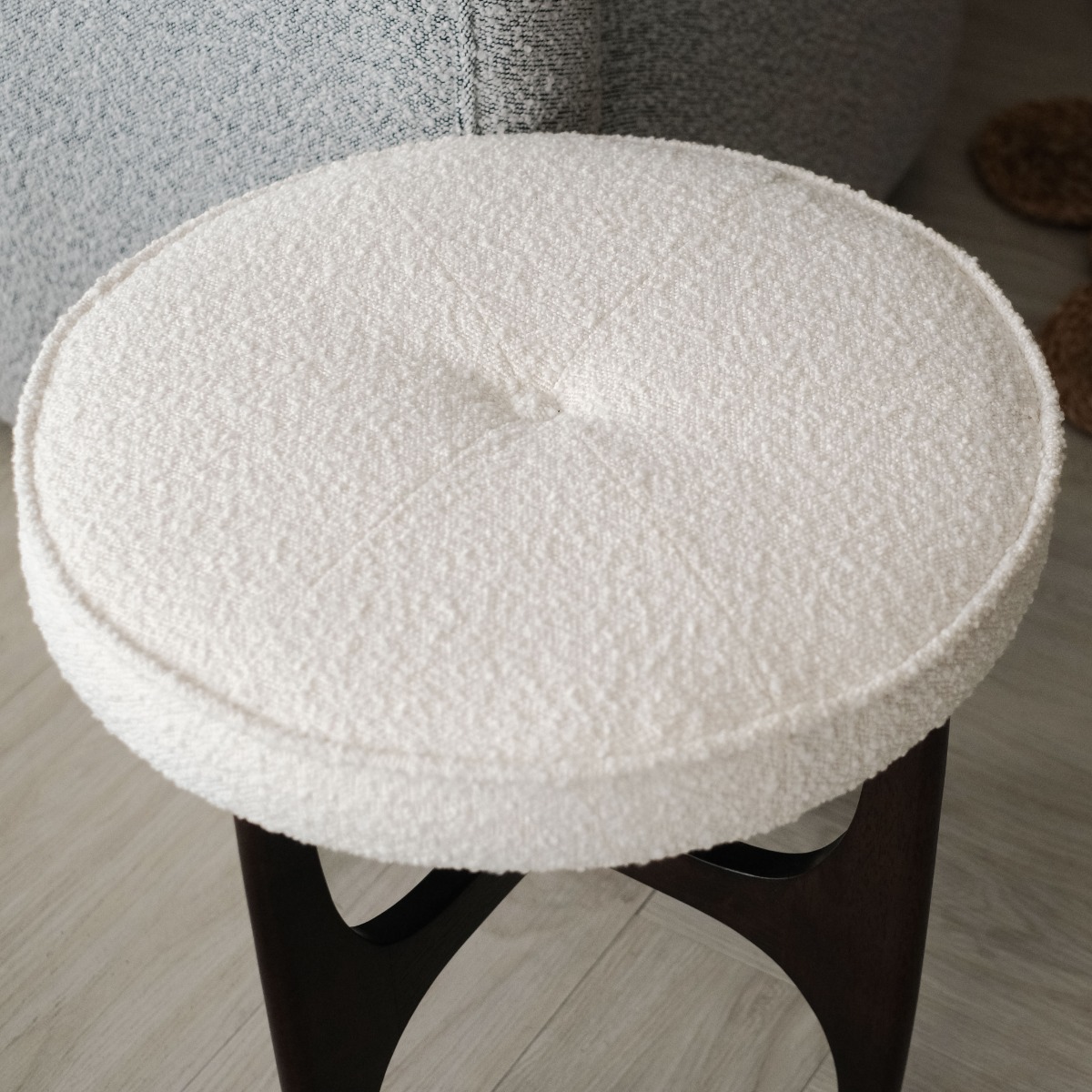 Khloe Cloud White Stool