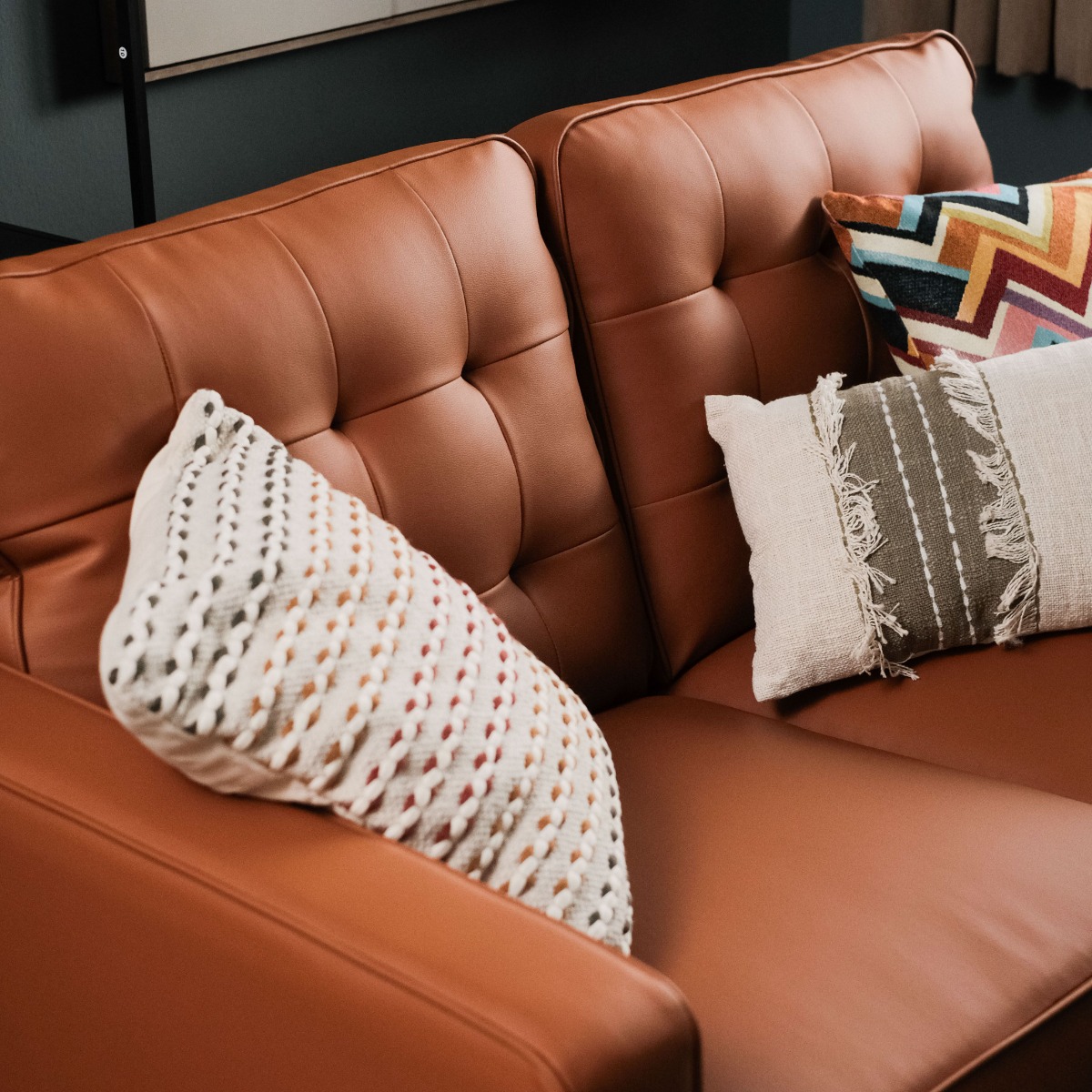Jane Persimmon Mid-Century 2 Seater Sofa