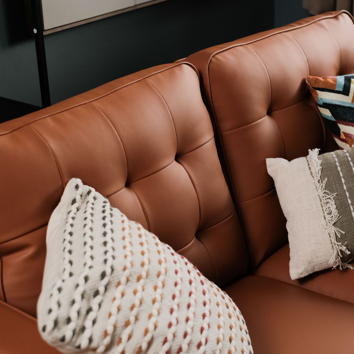 Jane Persimmon Mid-Century 2 Seater Sofa