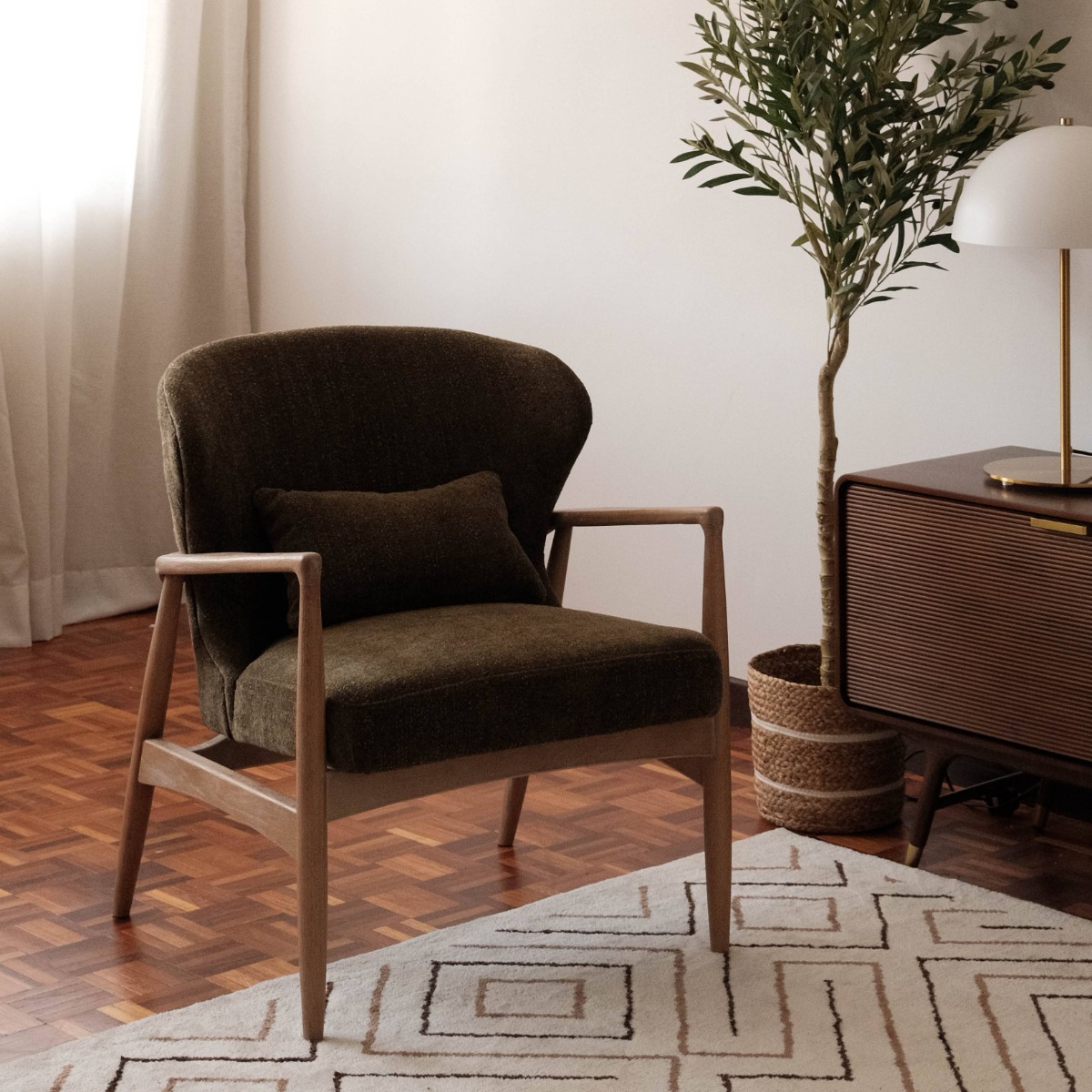Paloma Retro Green Lounge Chair