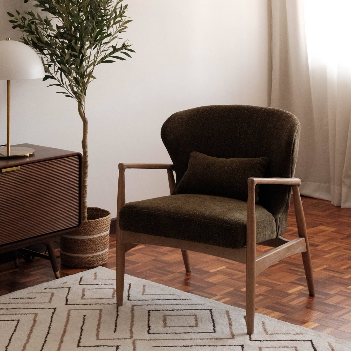 Paloma Retro Green Lounge Chair