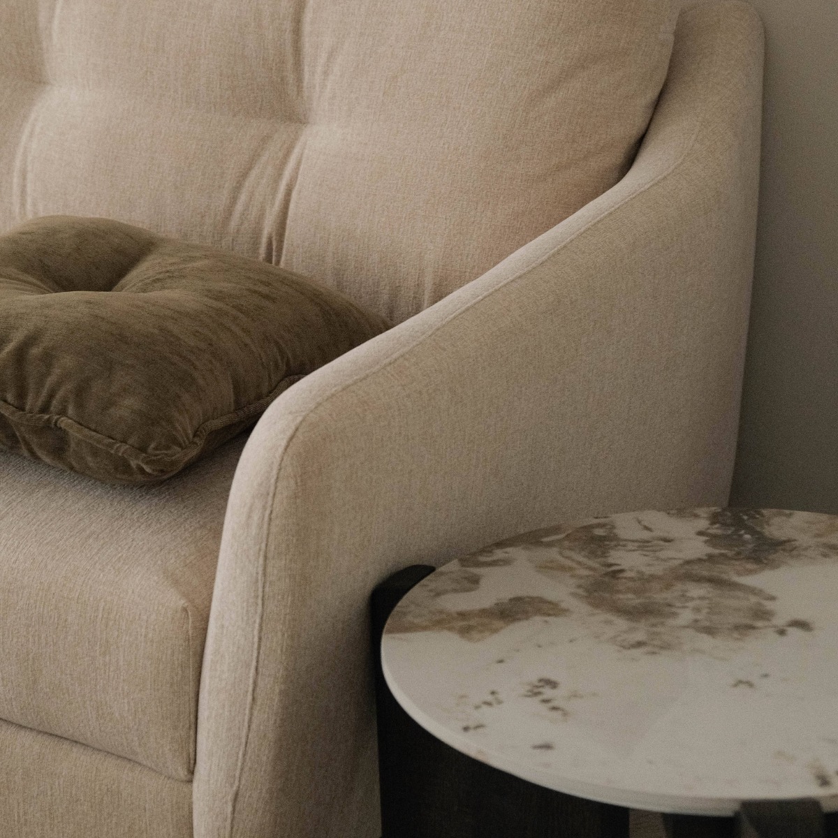 Thalia Light Beige 4 Seater Sofa