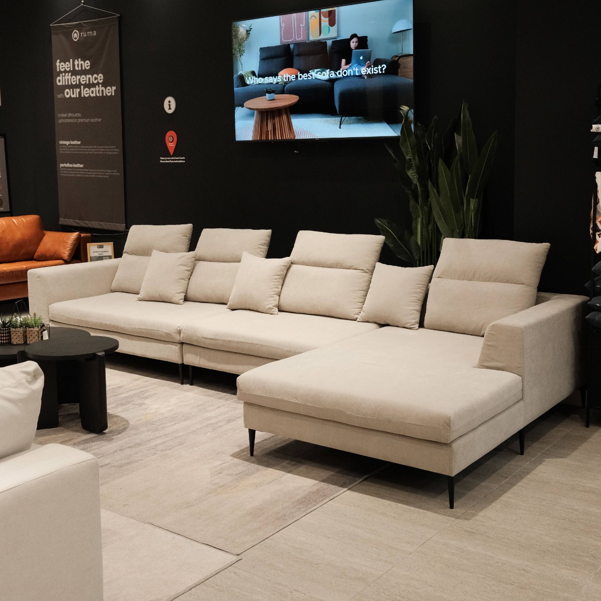 Scarlett Left Sectional Wide Sofa