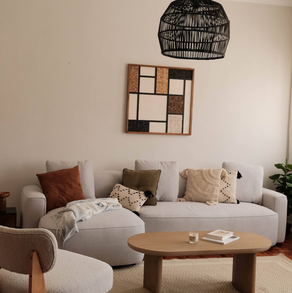 Raissa Light Grey Right Sectional Sofa