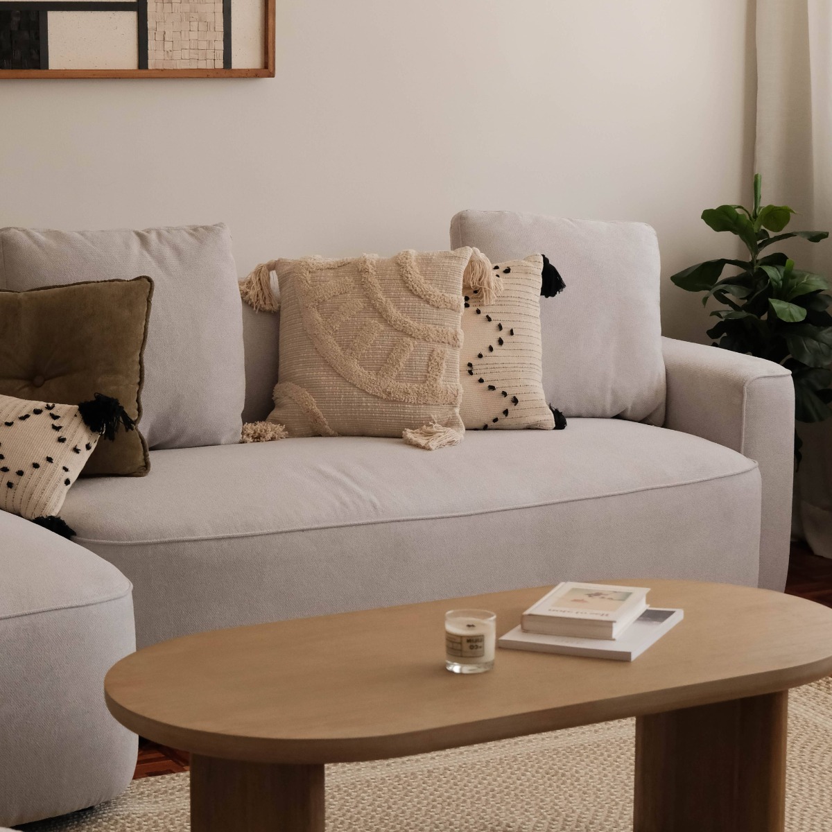 Raissa Light Grey Right Sectional Sofa
