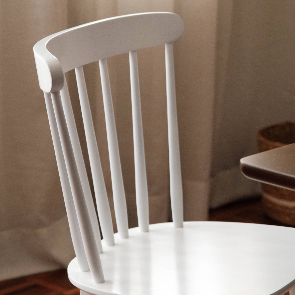 Brenna White Spindle Dining Chair