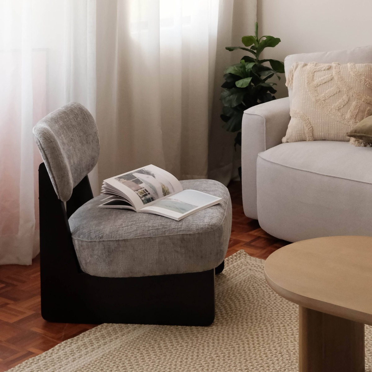 Emma Mist Grey Lounge Chair