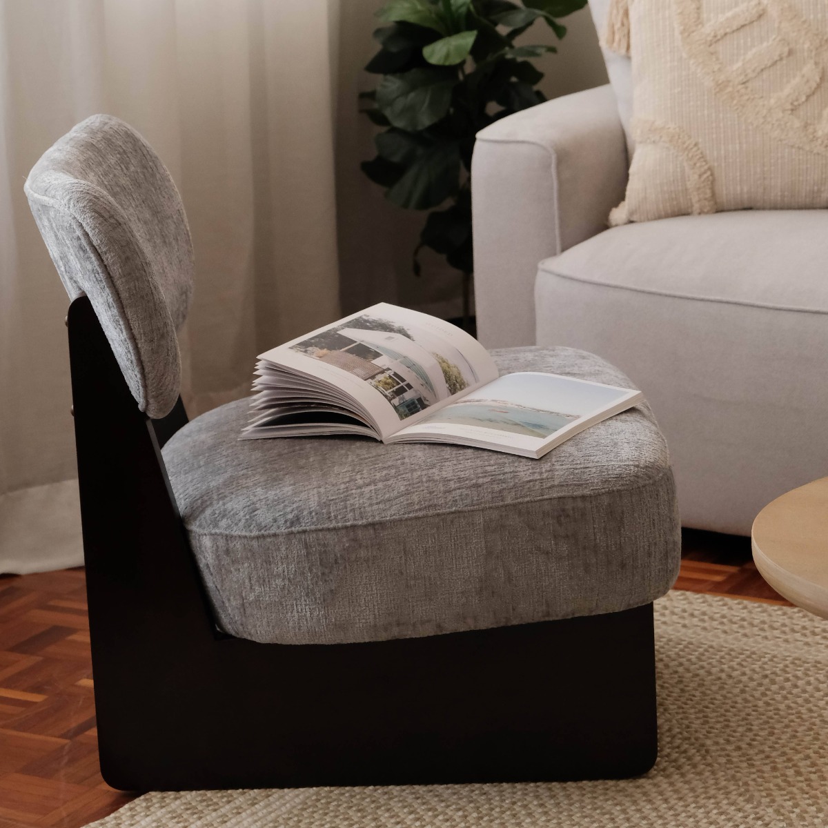 Emma Mist Grey Lounge Chair