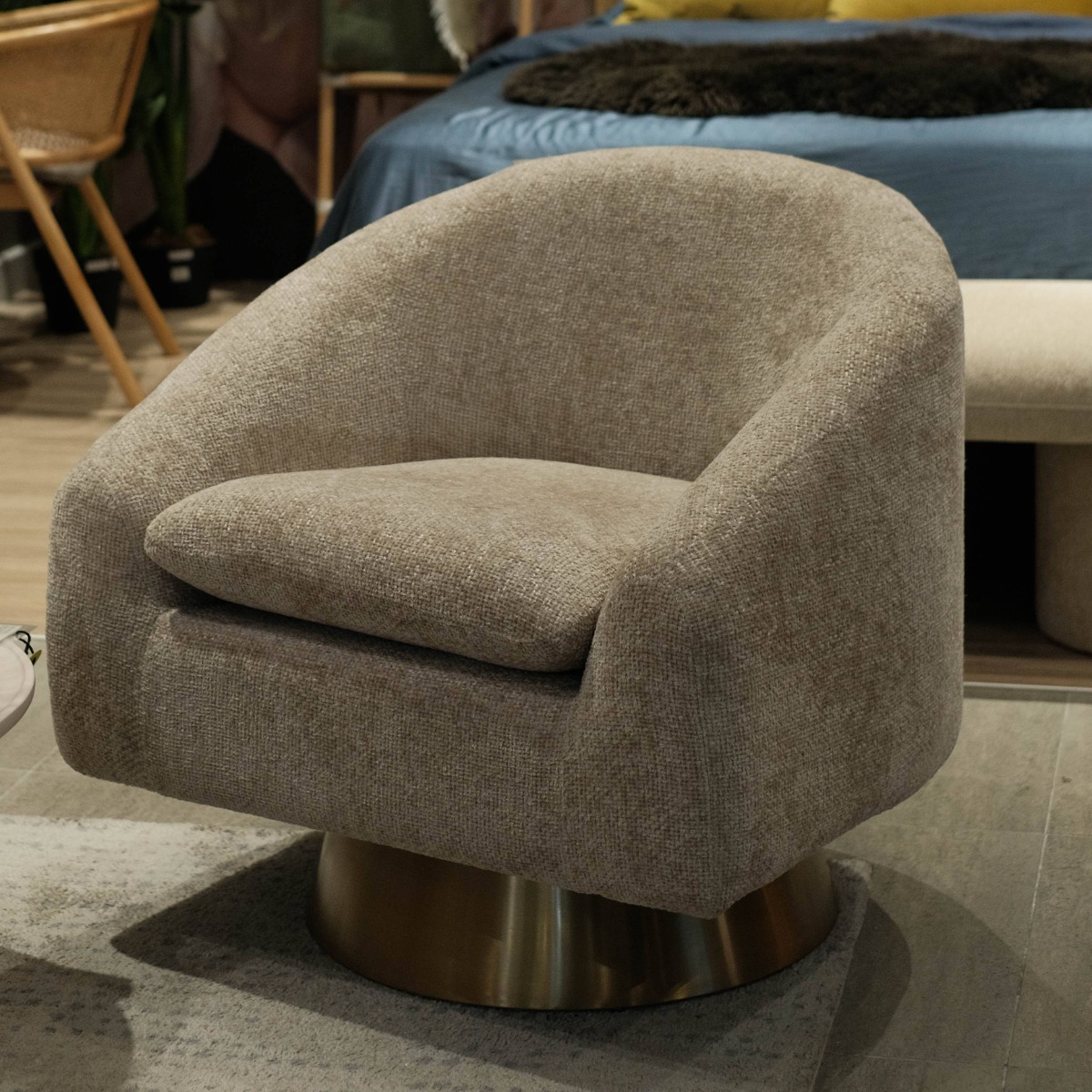 Natalie Sand Beige Lounge Chair