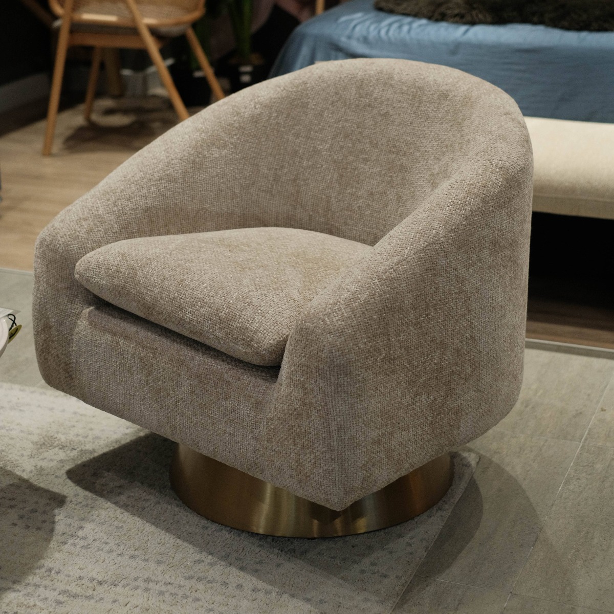 Natalie Sand Beige Lounge Chair