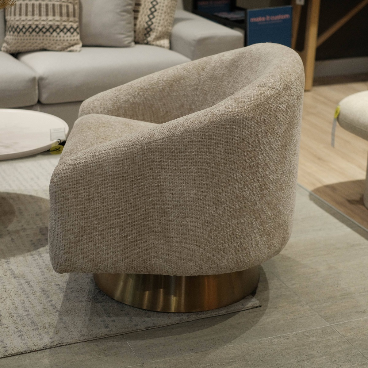 Natalie Sand Beige Lounge Chair