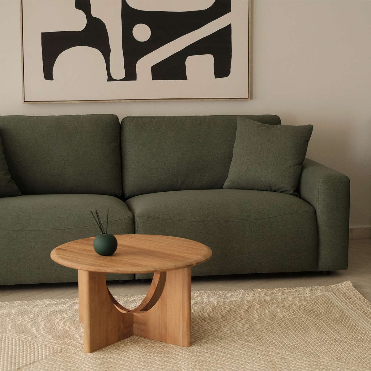 Leif Forest Green 4 Seater Sofa