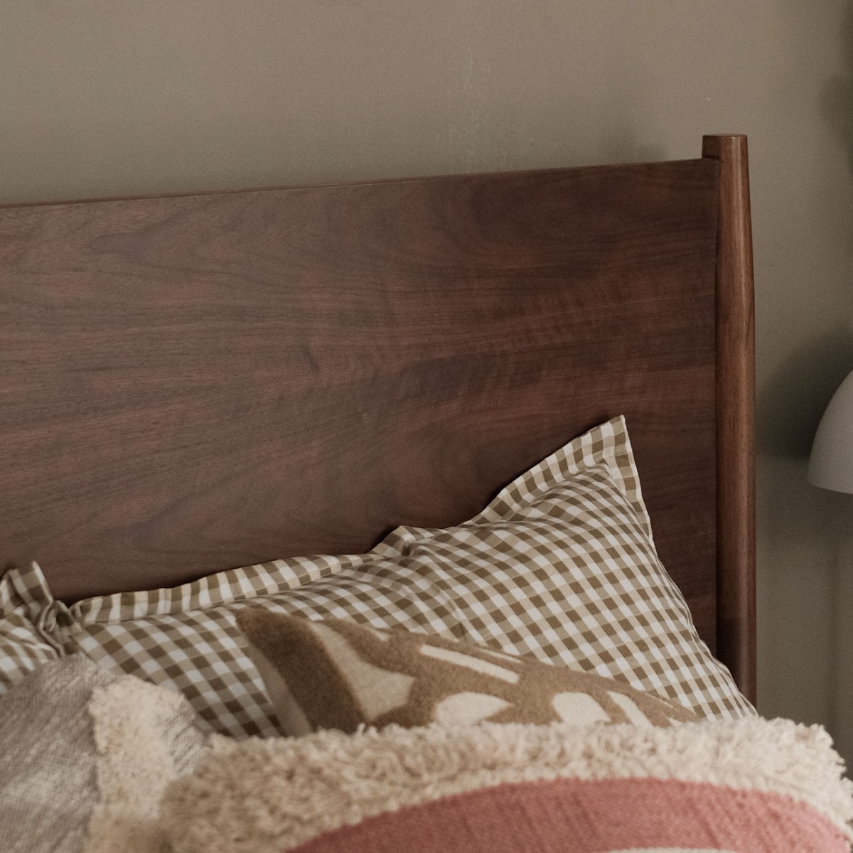 Emil Walnut Mid Century King Bed