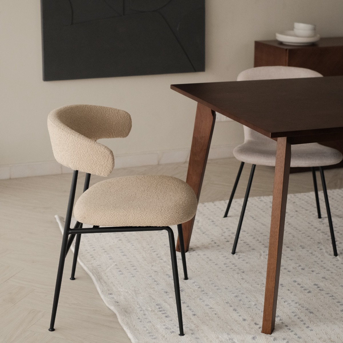 Khloe Cloud Beige Dining Chair