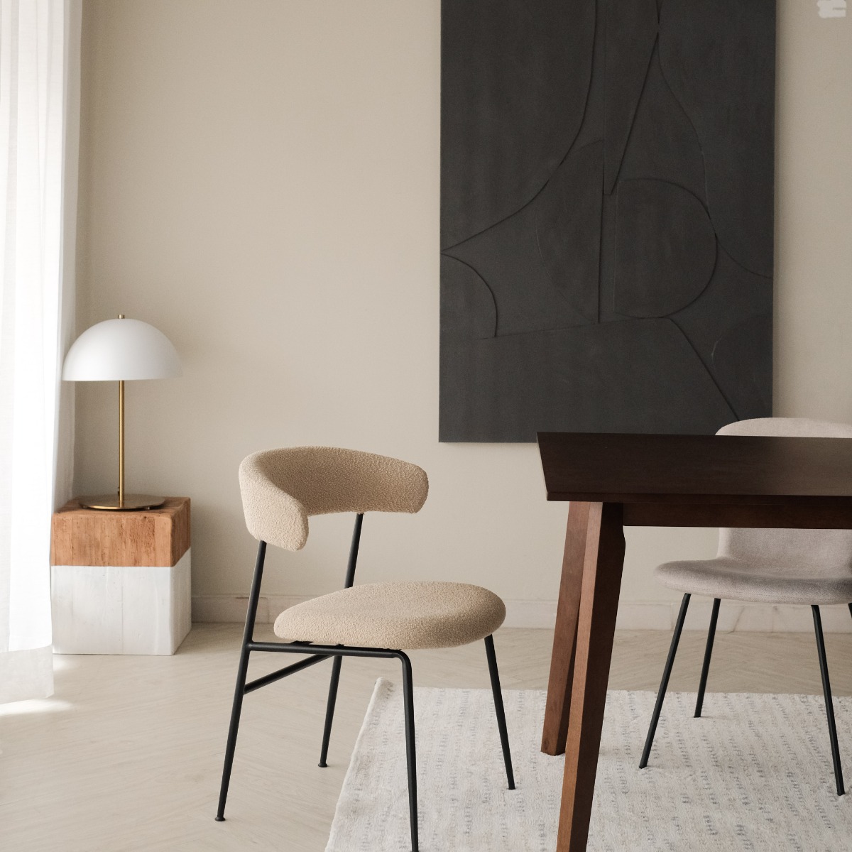 Khloe Cloud Beige Dining Chair
