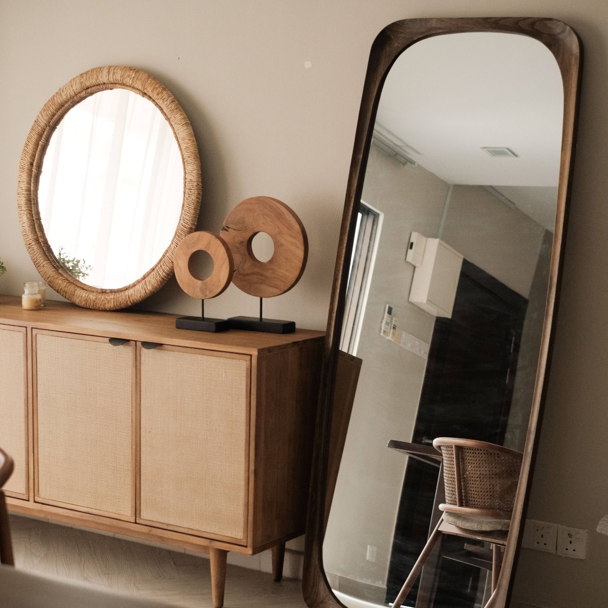 Edge Cappuccino Long Mirror
