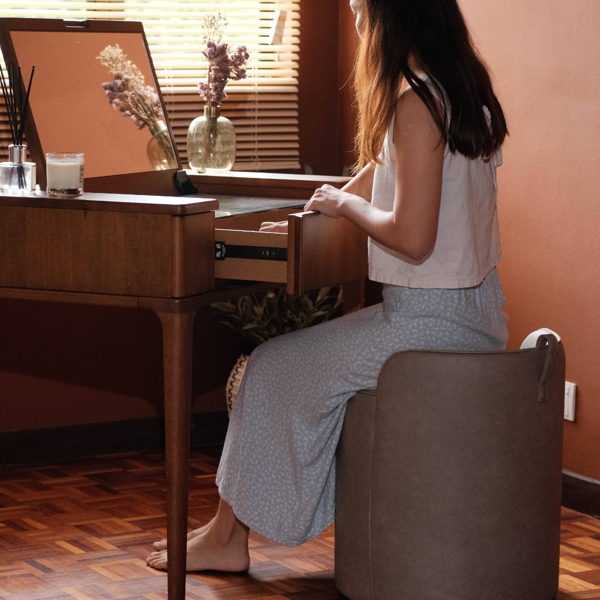 Gwen Walnut Dressing Table