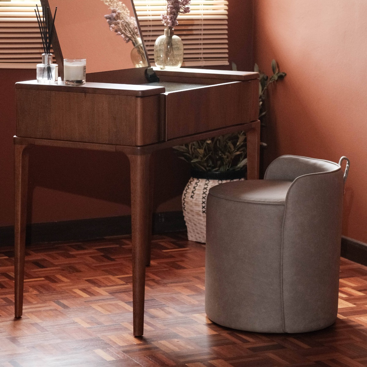 Tavo Pewter Grey Dining Stool