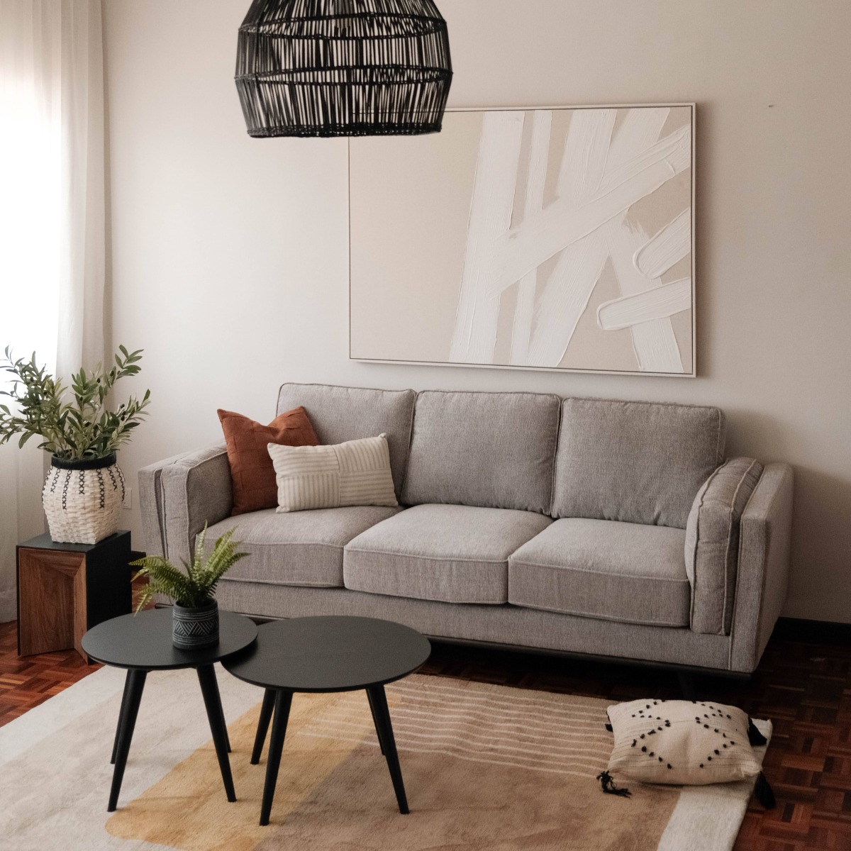 Noah Light Grey 3 Seater Sofa