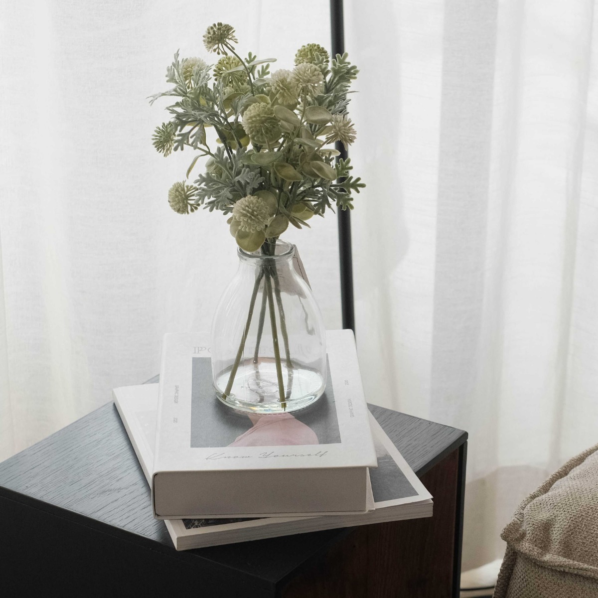 Greens Bouquet in Glass Vase