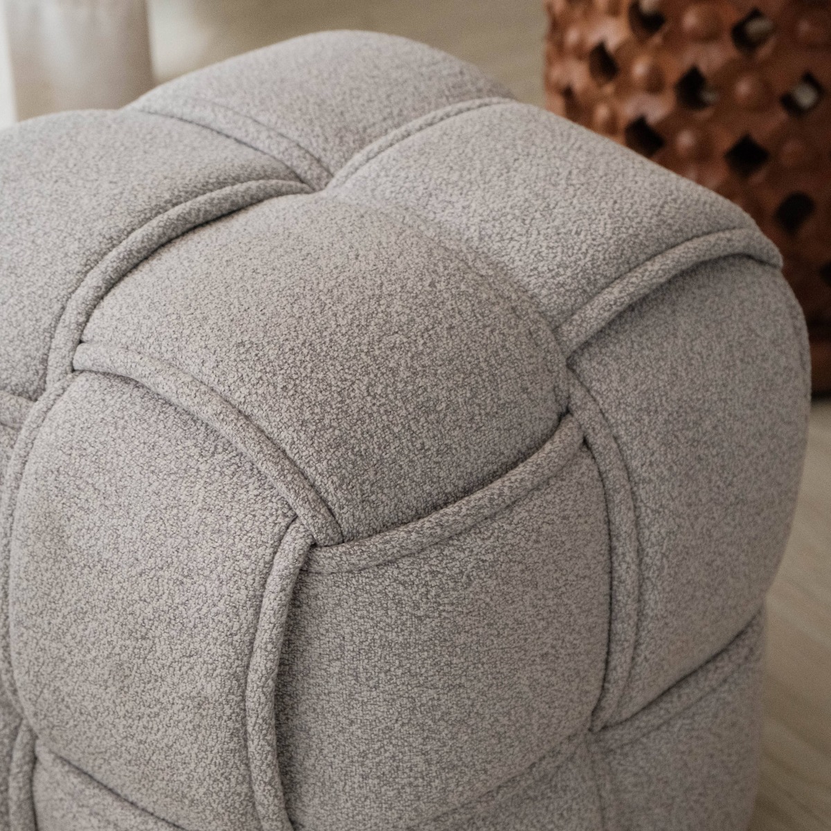 Cuboid Mist Grey Stool