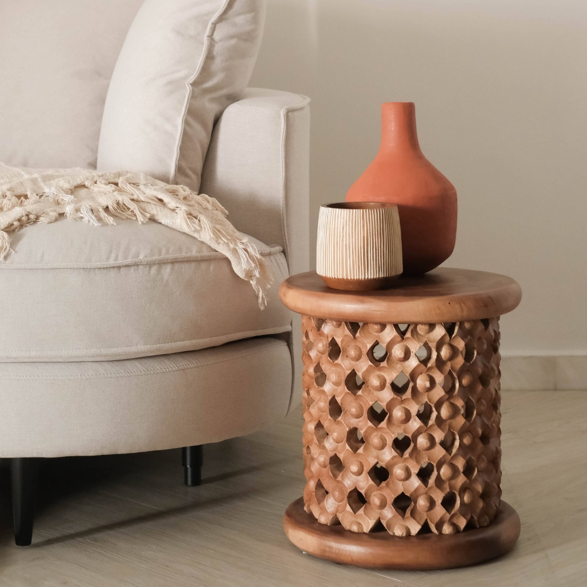 Selaru Antique Brown Side Table