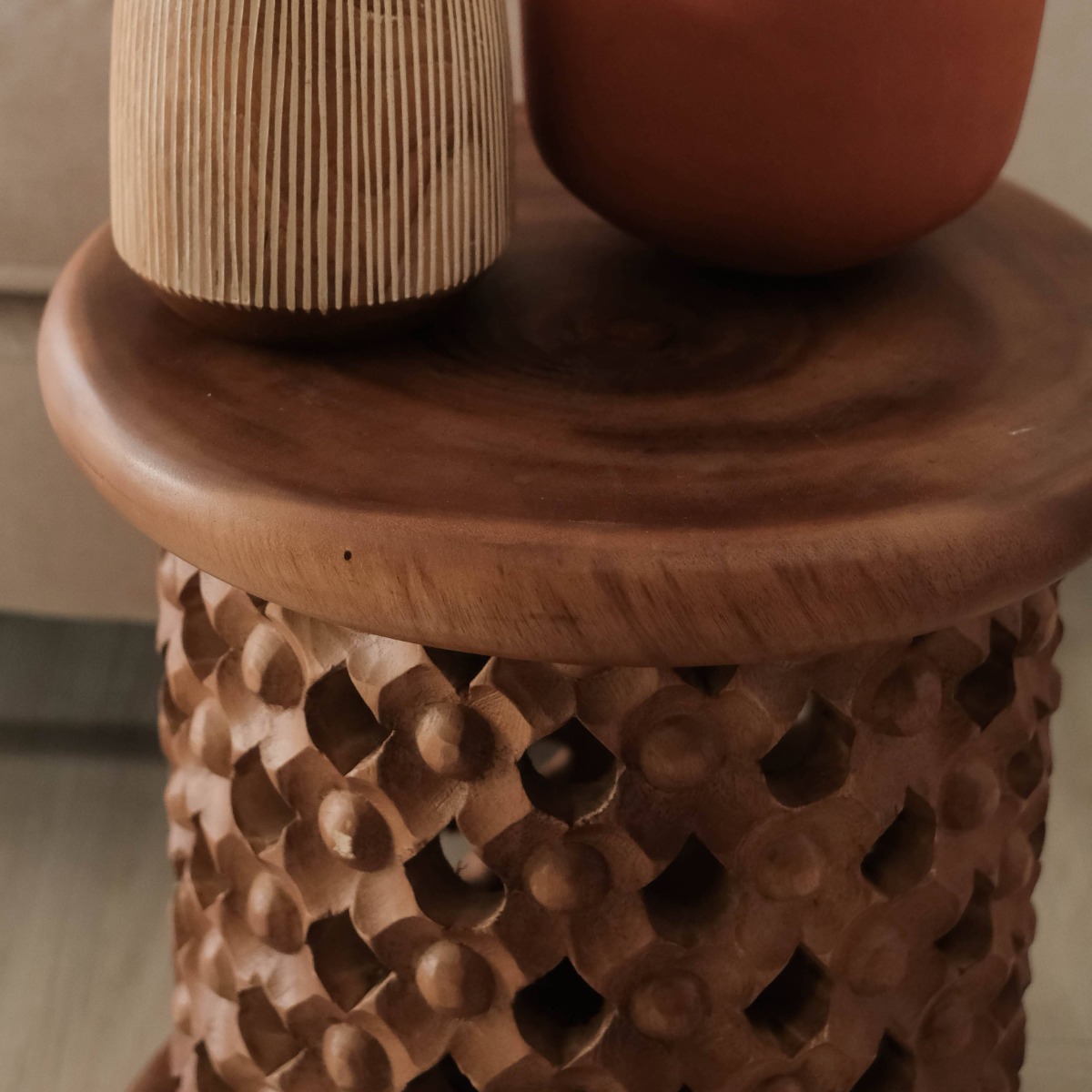 Selaru Antique Brown Side Table