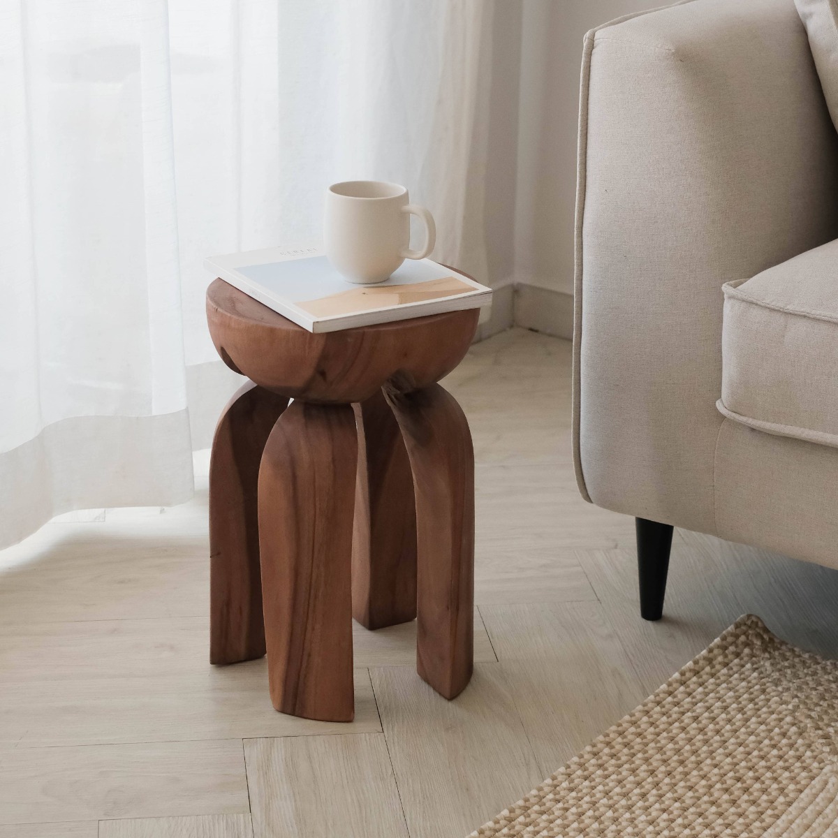 Maspari Antique Brown Side Table