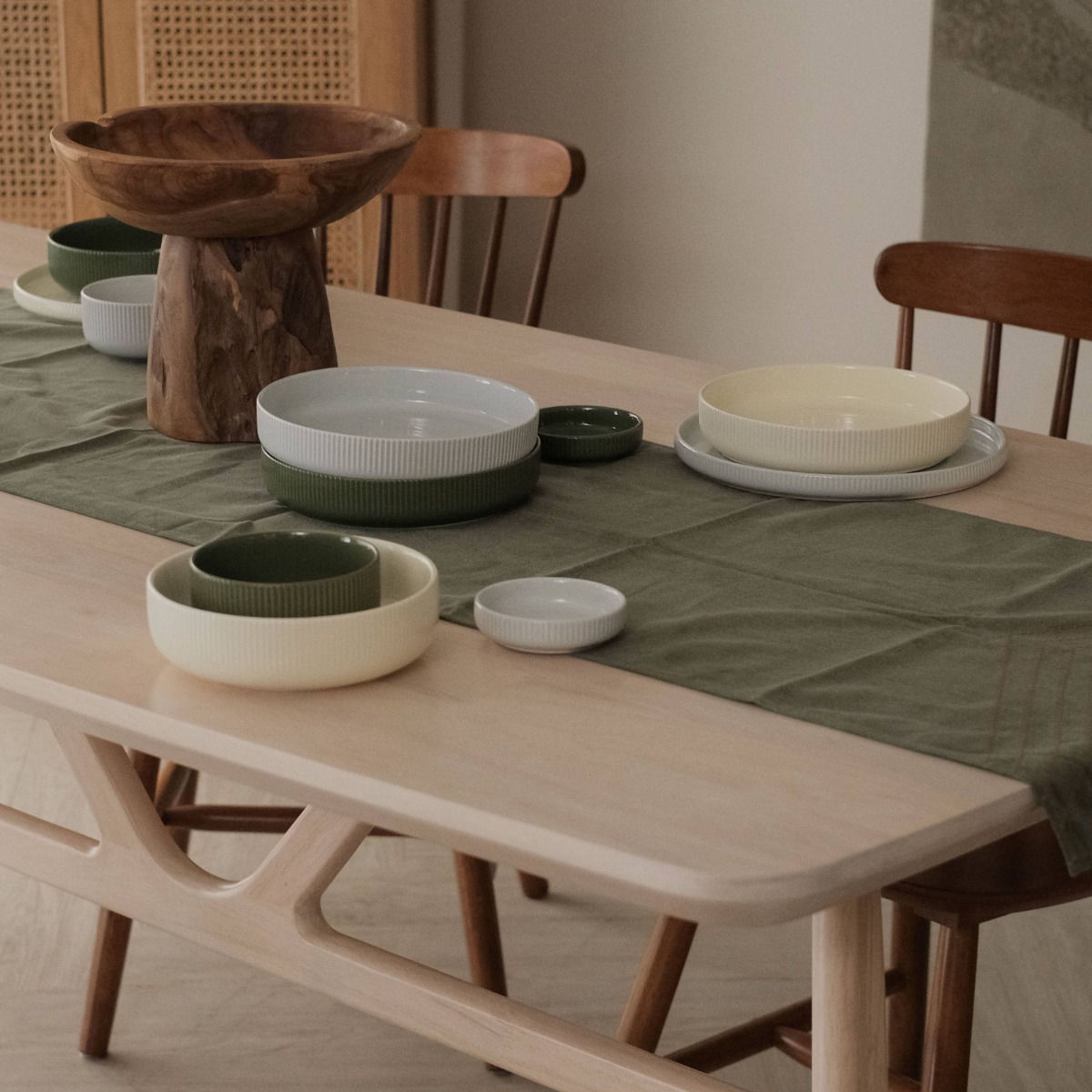 Yuri Deep Plate Olive Green