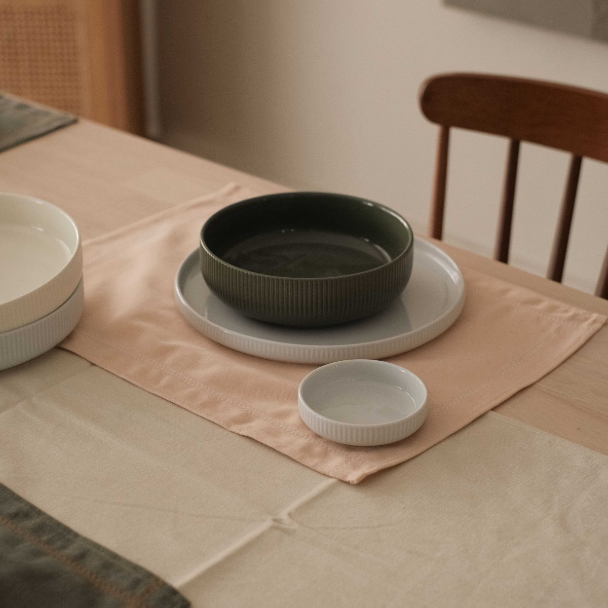 Stitch Cotton Placemat Powder Pink
